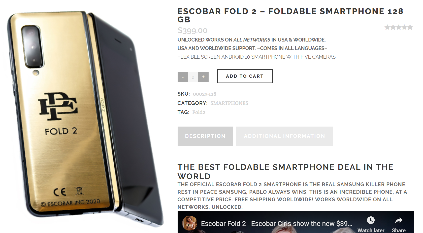 Pablo Escobar’s sibling wishes to offer you a $400 Galaxy Fold clone that is definitely genuine