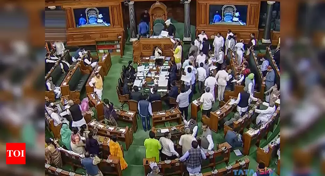 Scuffle between Congress, BJP members in Lok Sabha; two MPs allege assault