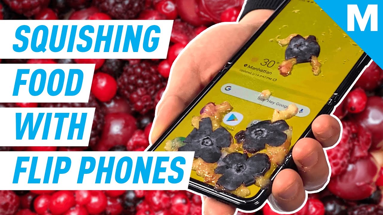 Squishing Food With MOTO RAZR & Z FLIP In SLO-MO | Mashable