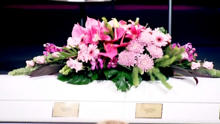 Hannah Clarke and her kids put to rest in a single shared coffin