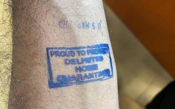 Coronavirus | ‘Home Quarantined’ stamped on forearms of people at Delhi, Uttar Pradesh airports