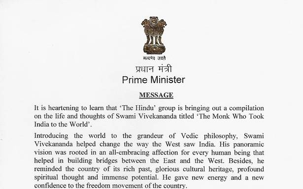 PM Modi compliments The Hindu Group for compilation on Swami Vivekananda