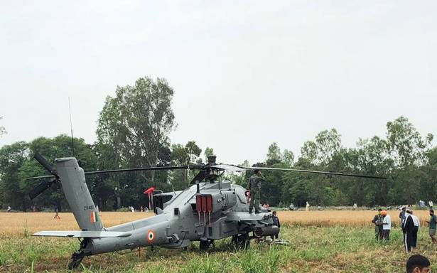 IAF Apache copter makes precautionary landing