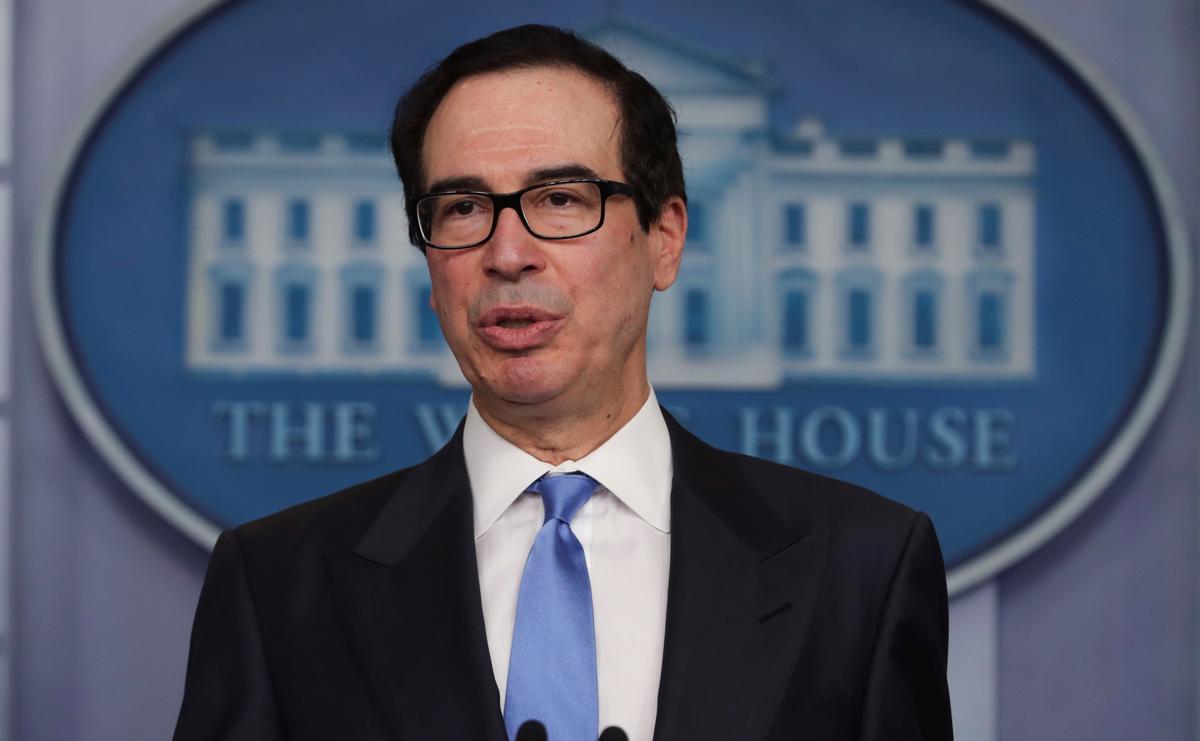 U.S. Treasury chief looks for most if not all of U.S. economy to be open later in summer