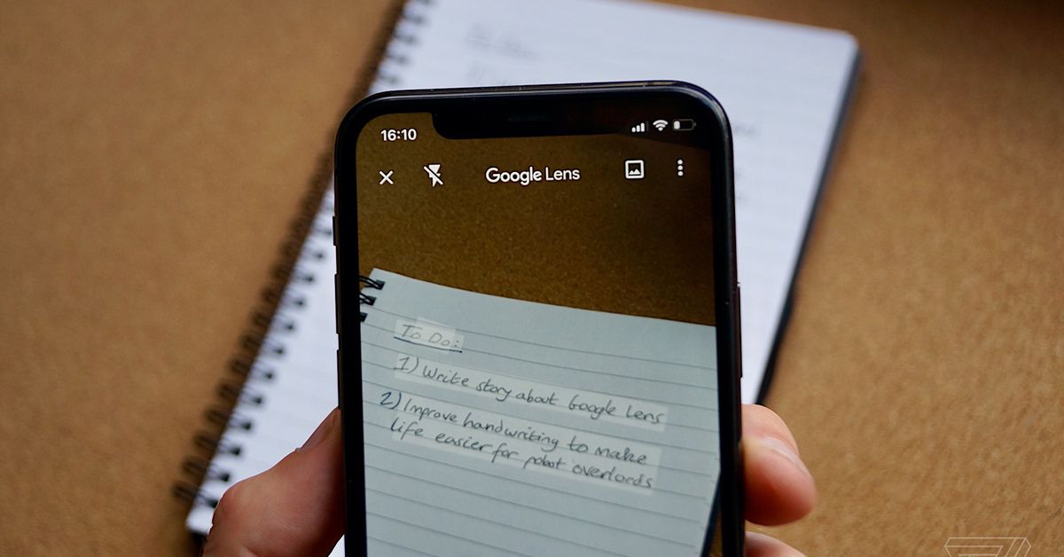 Google Lens can now copy and paste handwritten notes to your computer