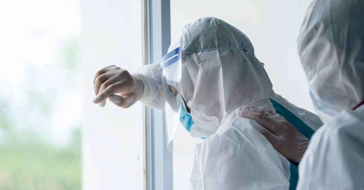 What can health care personnel do to prevent PTSD throughout the pandemic?