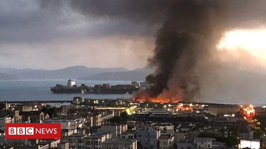 Fire engulfs San Francisco’s Angler’s Wharf