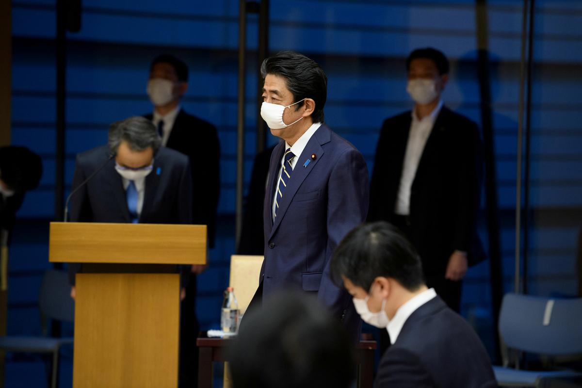 Abe’s ‘own objectives’ slash support rates even as Japan’s coronavirus emergency set to be lifted