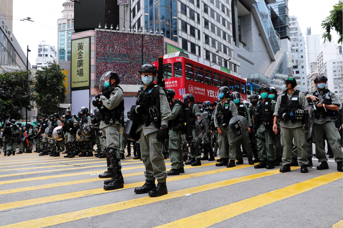 Hong Kong legislature surrounded by riot authorities ahead of anticipated demonstrations