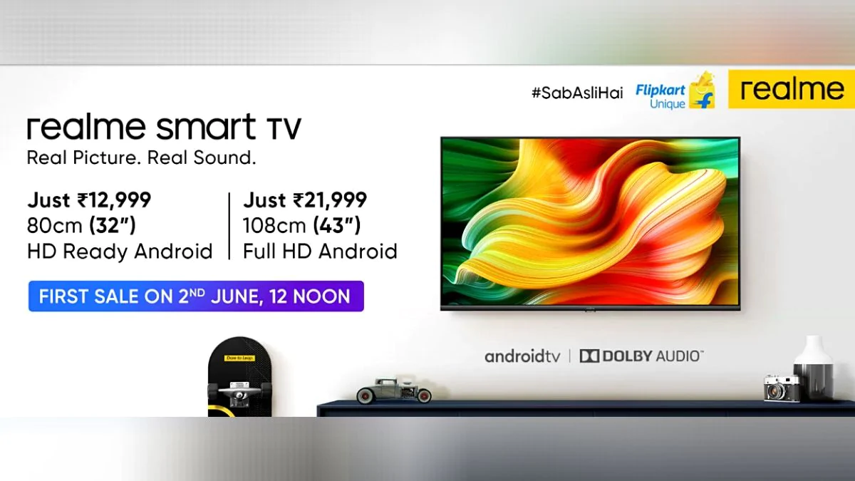 Realme Smart TELEVISION to Go on Sale Today at 12 Twelve Noon by means of Flipkart, Realme Site: Rate in India, Specifications