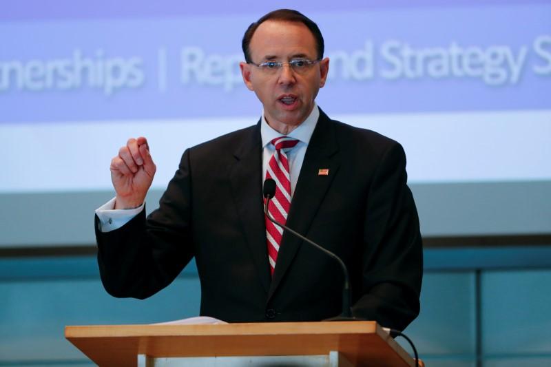 Rosenstein testifies in Republican-led Senate Trump-Russia probe