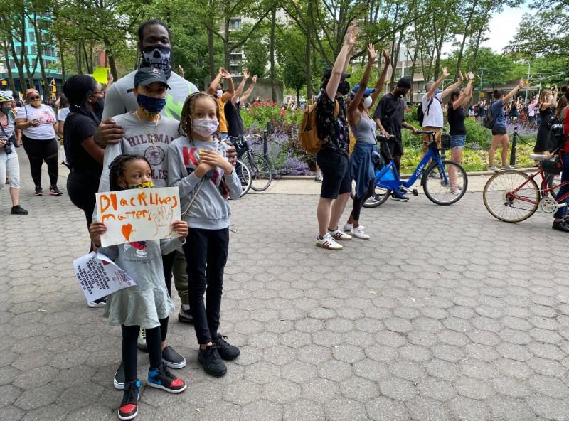 Children speak up at George Floyd memorial amid their parents’ hopes and fears