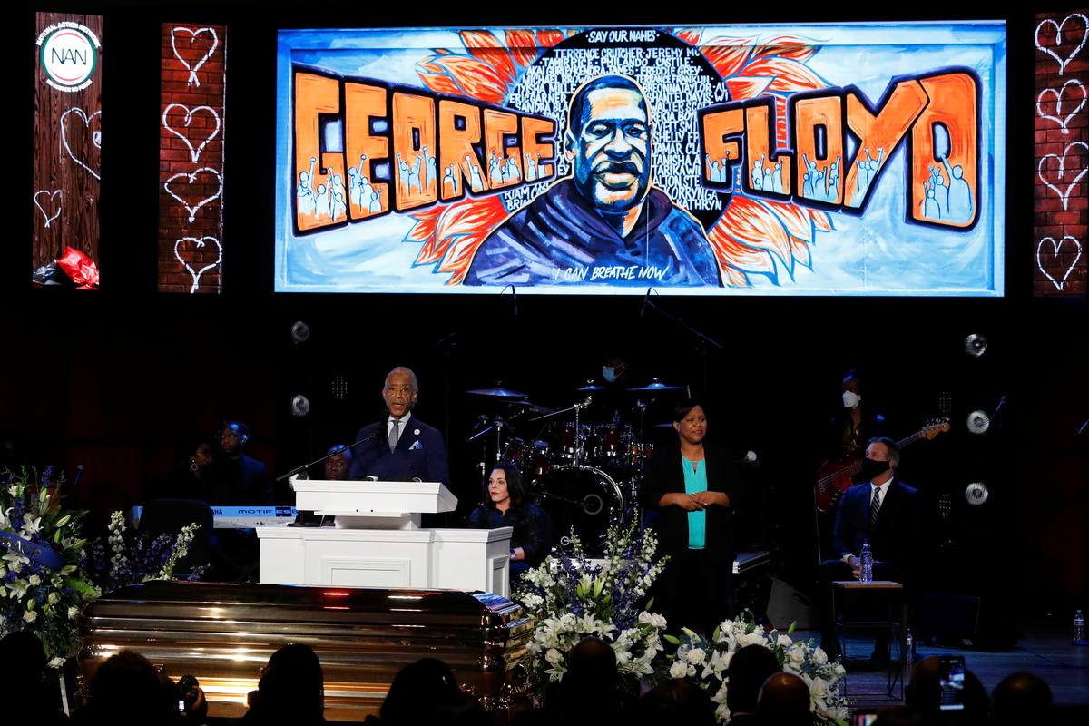 ‘Get your knee off our necks,’ activist Sharpton states at Floyd memorial