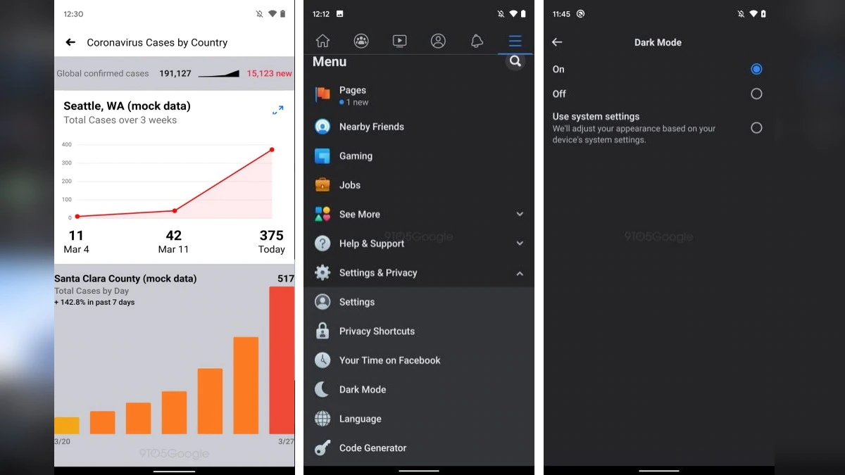 Facebook Working on Dark Mode, Coronavirus Tracker, and More for Android App: Report