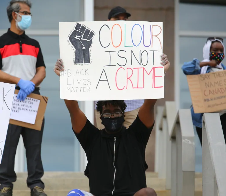 Anti-black racism protests, vigils take place across Canada | CBC News