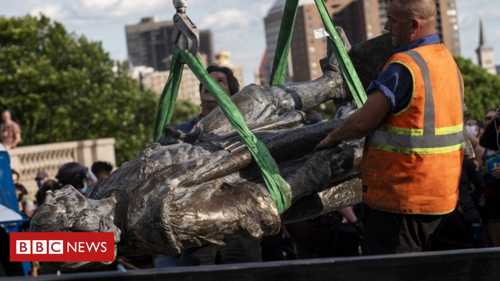 Columbus and Confederate statues torn down in US