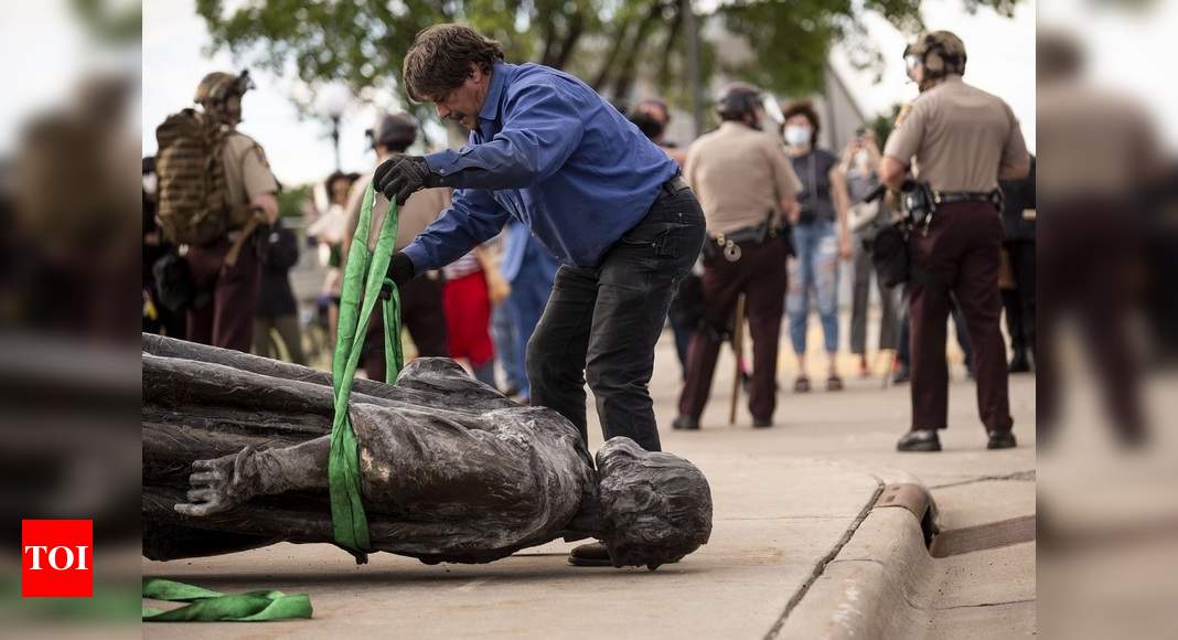 Anti-racism protests sweep the United States leaving fallen Columbus statues in their wake