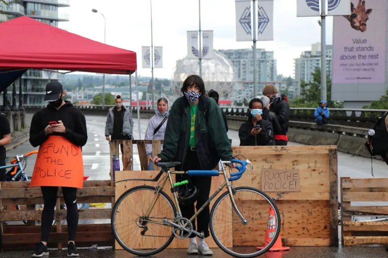 Anti-racism protesters block Vancouver viaduct for rally in support of Black Lives Matter | CBC News