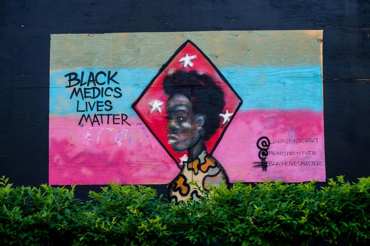 Anti-racism protest indications, murals predestined for U.S. Smithsonian