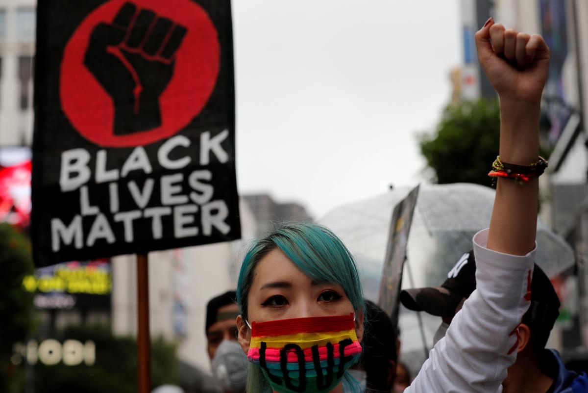 Black Lives Matter protesters march through Tokyo