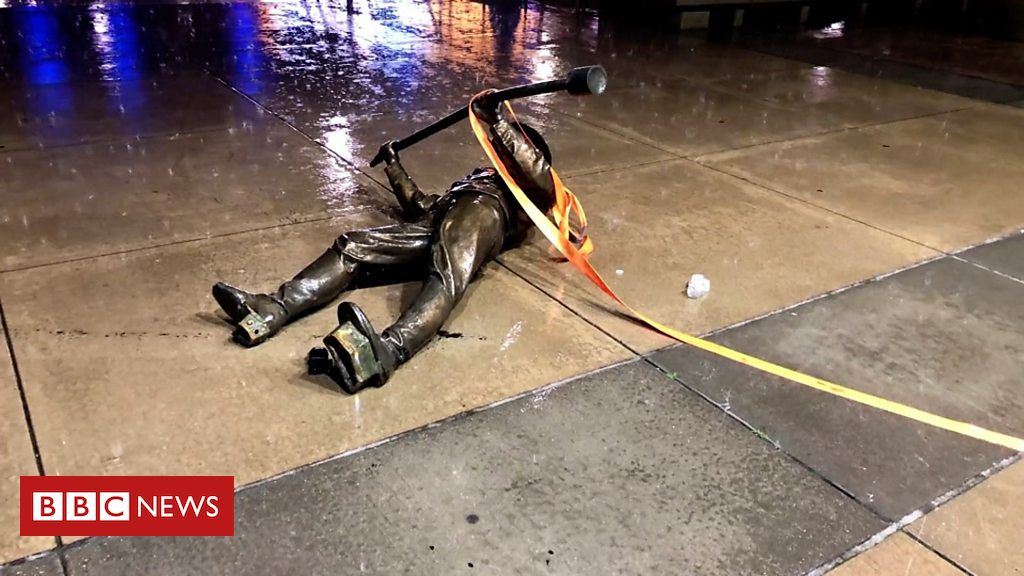 Protesters topple statues throughout United States