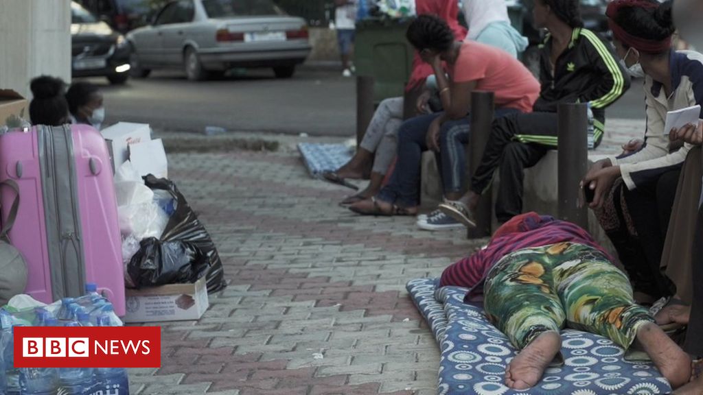 House maids disposed outside Beirut embassy