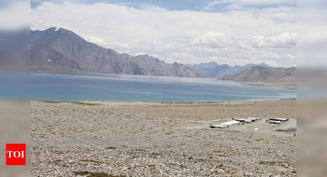 PLA puts up signage, China map on bank of Ladakh lake to claim it as Chinese land