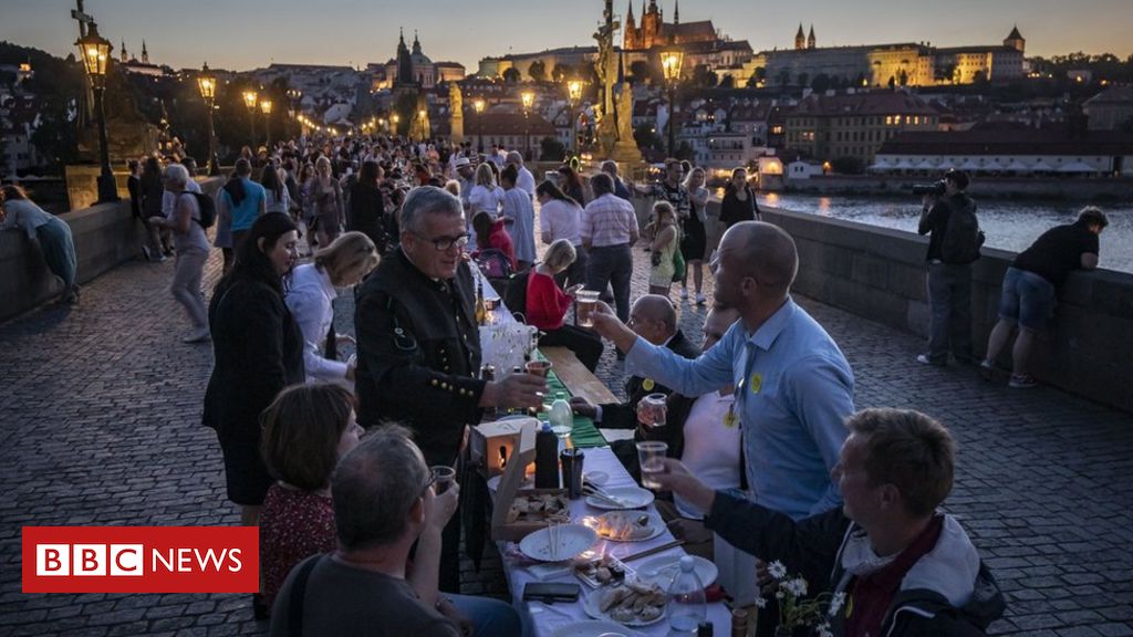 Jubilant Czechs hold ‘farewell coronavirus’ celebration