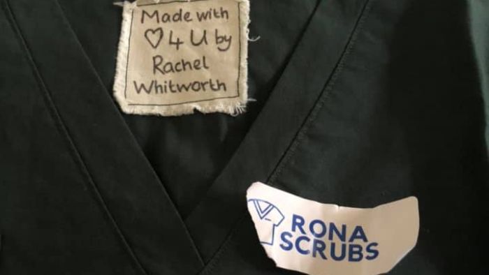 Made with love: Social network helps discover volunteer who made scrubs for coronavirus nurse