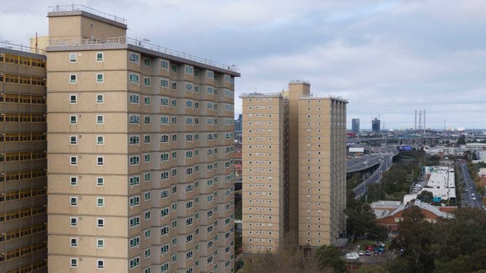 One of nine Melbourne public housing towers to remain under ‘hard lockdown’