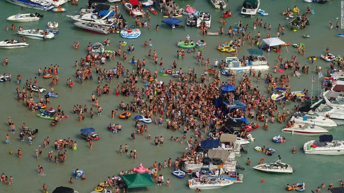 Hundreds of people celebrated the July 4 weekend at a Michigan lake. Now some have Covid-19