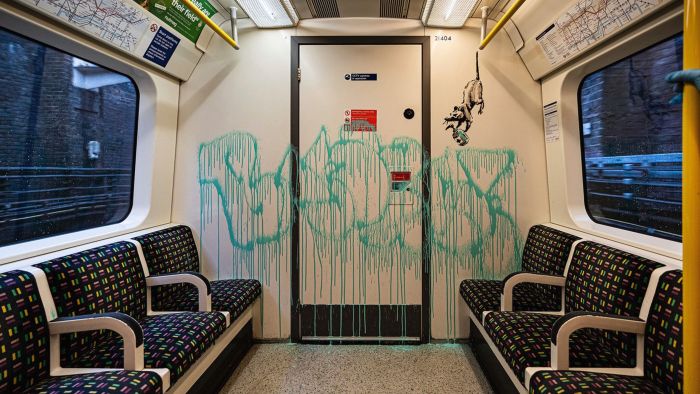 Banksy coronavirus art scrubbed from London Underground