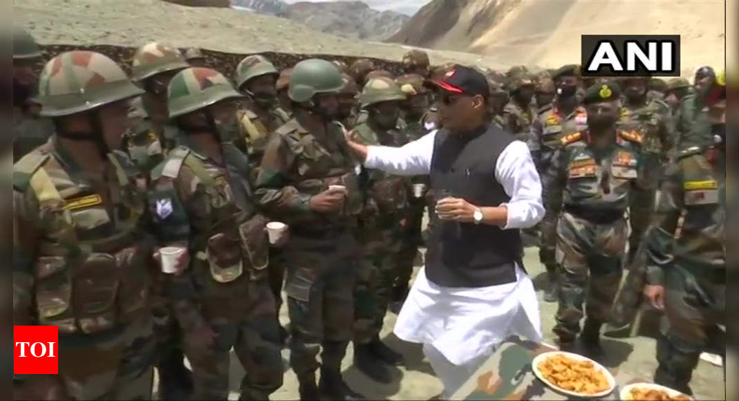 Not an inch of our land can be taken away: Rajnath Singh in Ladakh