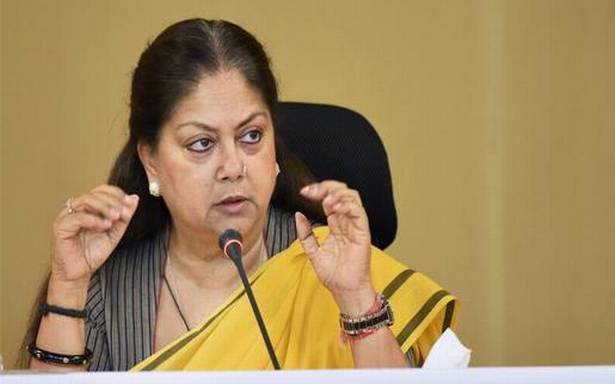 Individuals of Rajasthan paying for discord within Congress, says Vasundhara Raje