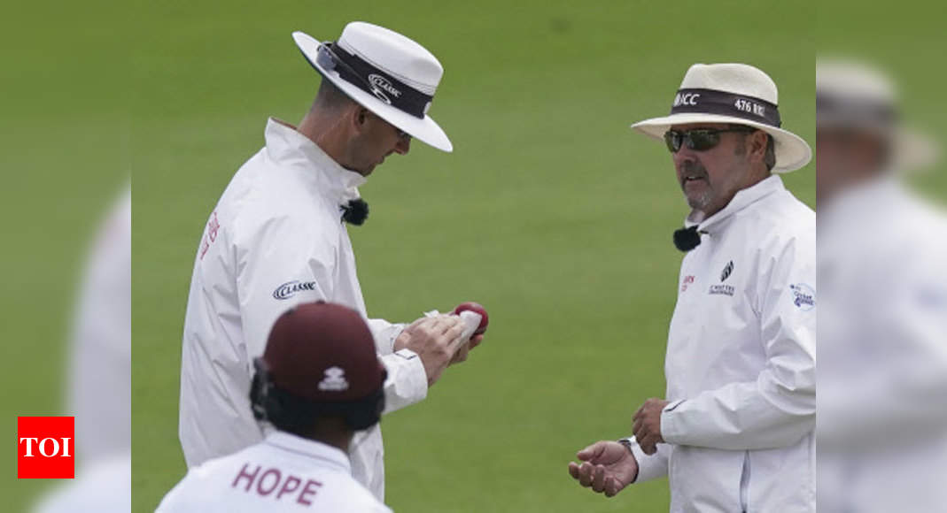 Umpires disinfect ball after Dominic Sibley ‘accidentally’ uses saliva