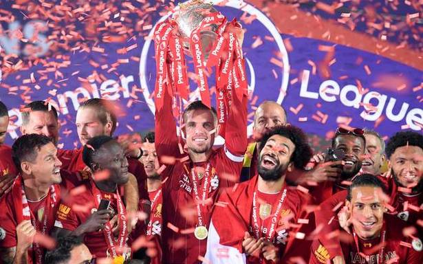 Liverpool lift Premier League trophy