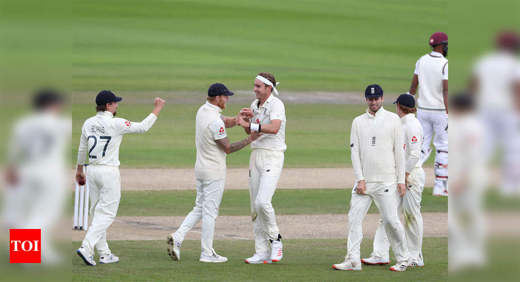 3rd Test: Stuart Broad sparks West Indies collapse on Day 2 in Manchester