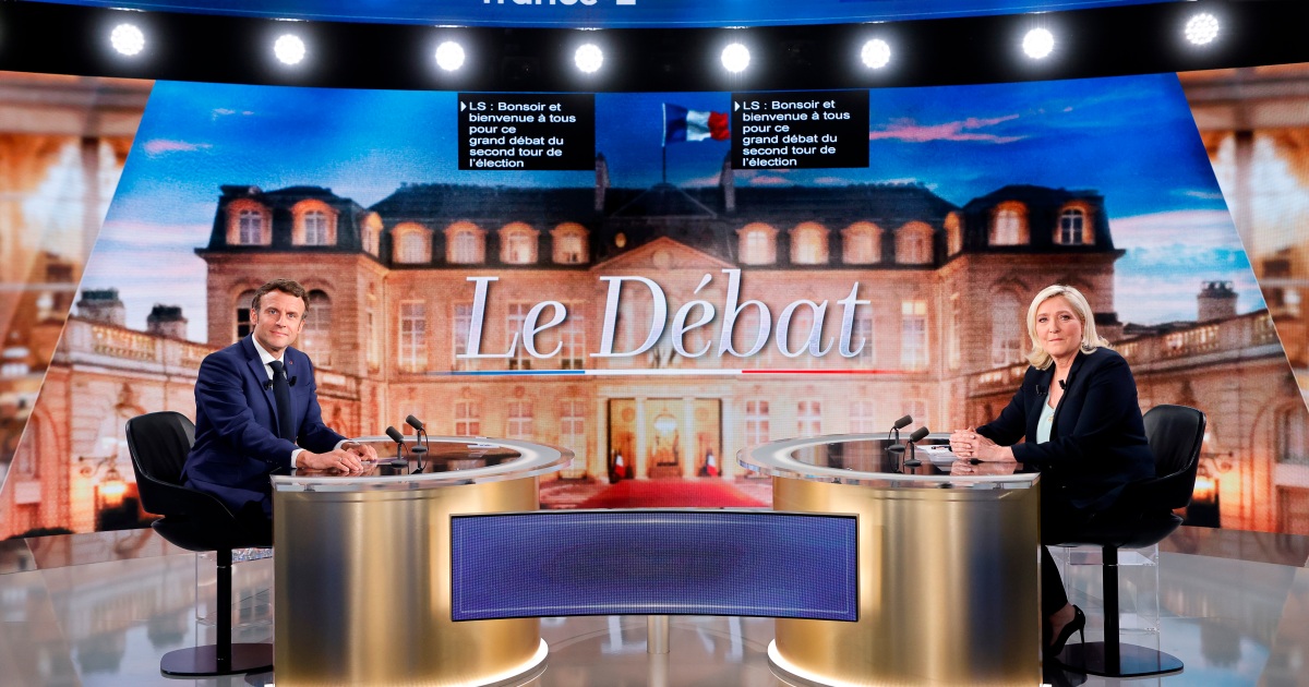 Macron and Le Pen conflict over Russia, hijabs in fractious debate