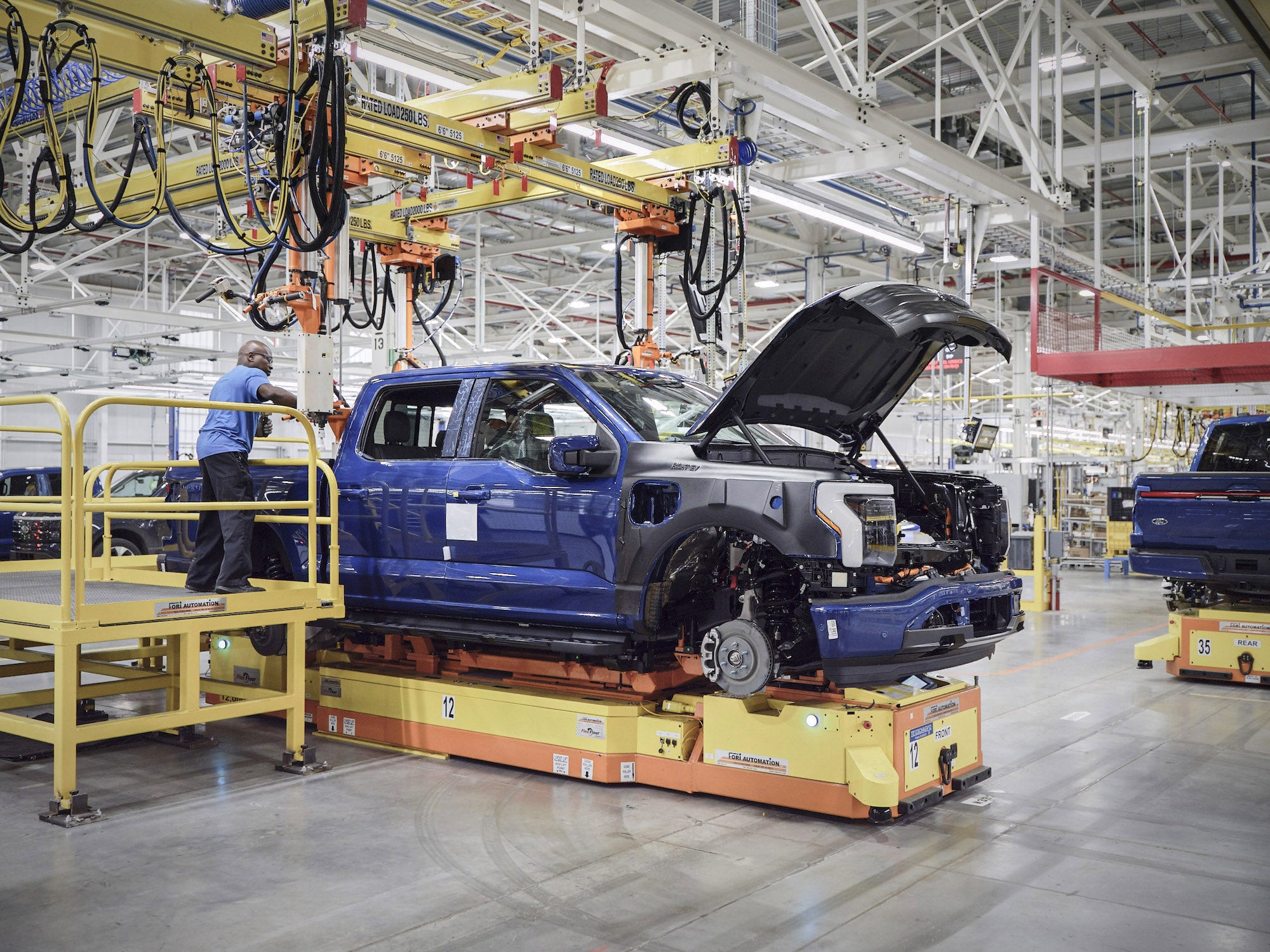 Ford is charging forward with manufacturing of its electric F-150 Lightning