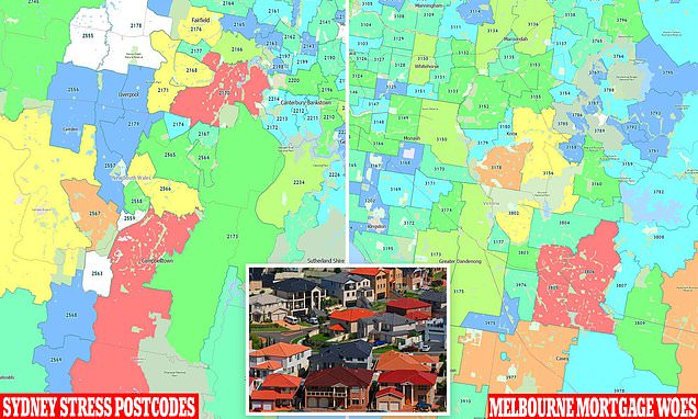 Australia’s worst postcodes for mortgage stress as RBA is tipped to hike interest rates – Daily Mail