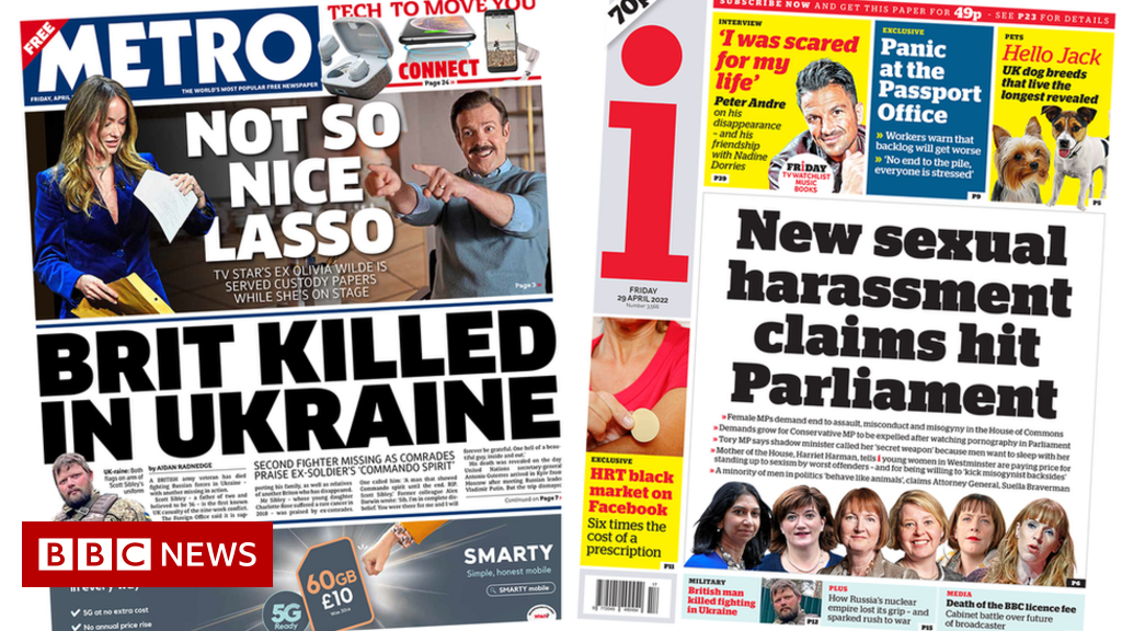 The Papers: ‘Brit killed in Ukraine’ and ‘Disorder! Disorder!’