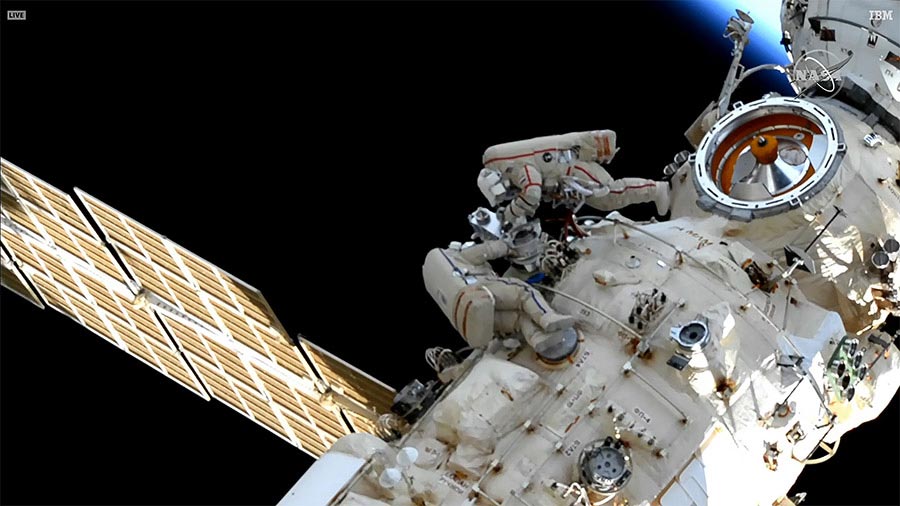 Russian Cosmonauts Complete Spacewalk To Set Up 37-Foot-Long Robotic Arm