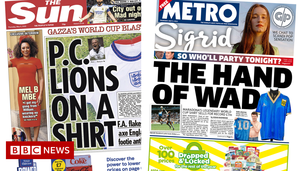 The papers: Footie anthem ‘faces axe’ and Falkland inquiry name