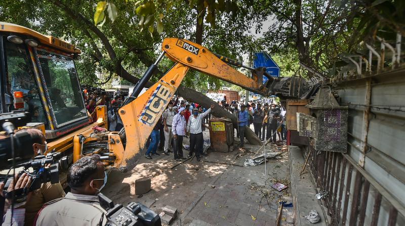 Bulldozers reach Delhi’s Contemporary Chums Colony, day after Shaheen Bagh drag