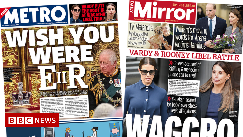The Papers: ‘Wish you were ER II’ and a ‘Waggro’ libel trial