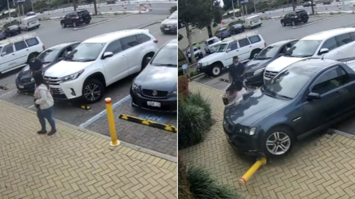 Heart-stopping video captures second automobile ploughs into pregnant girl outside Balcatta medical centre