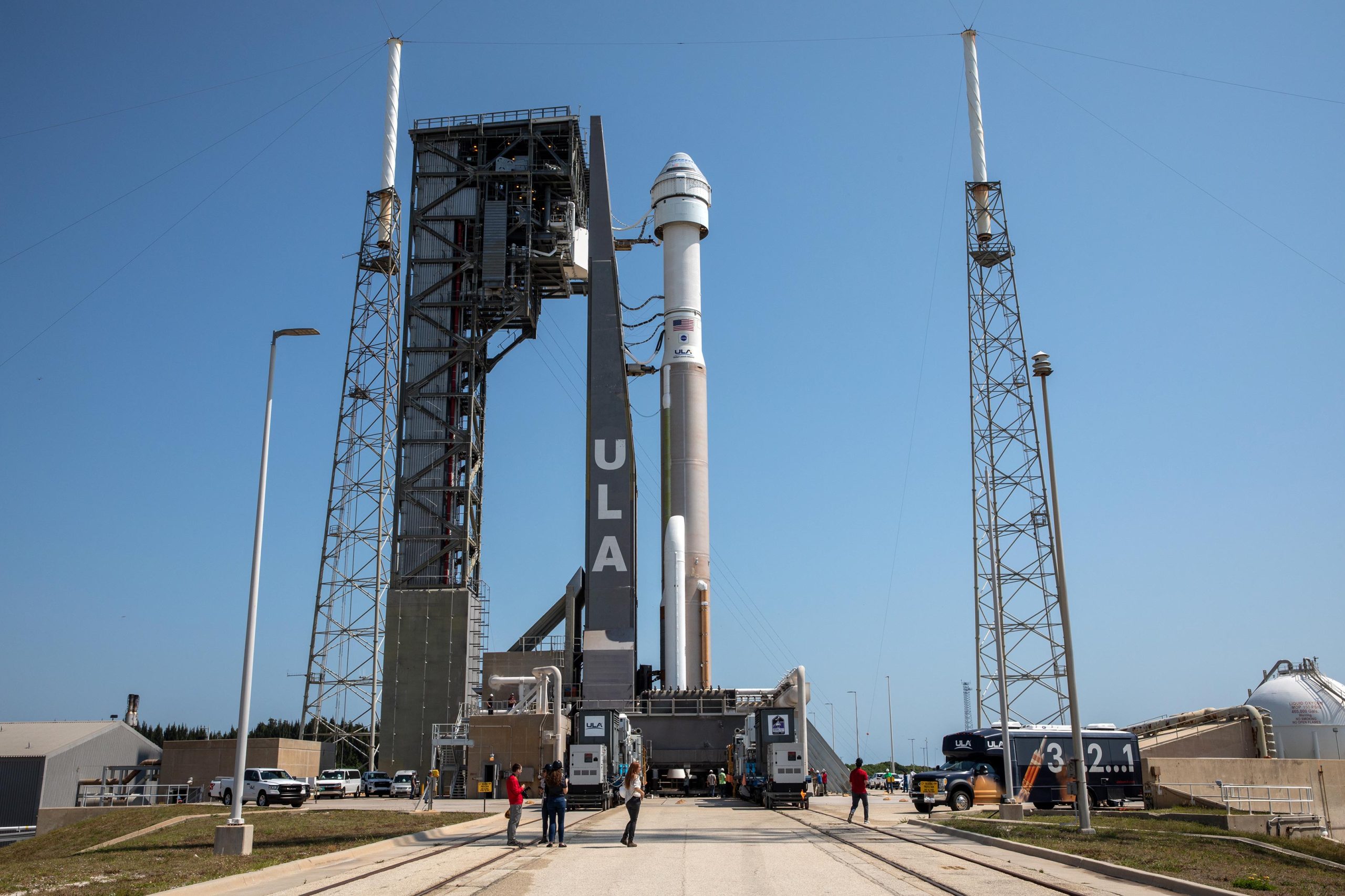 Boeing’s Orbital Flight Test-2 Starliner and Atlas V Rocket Roll Out To Initiating Pad