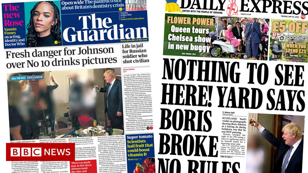 Newspaper headlines: ‘Recent distress’ for PM over Partygate pictures