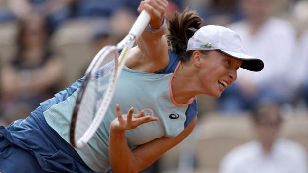 French Open: Iga Swiatek beats Alison Riske however Simona Halep loses