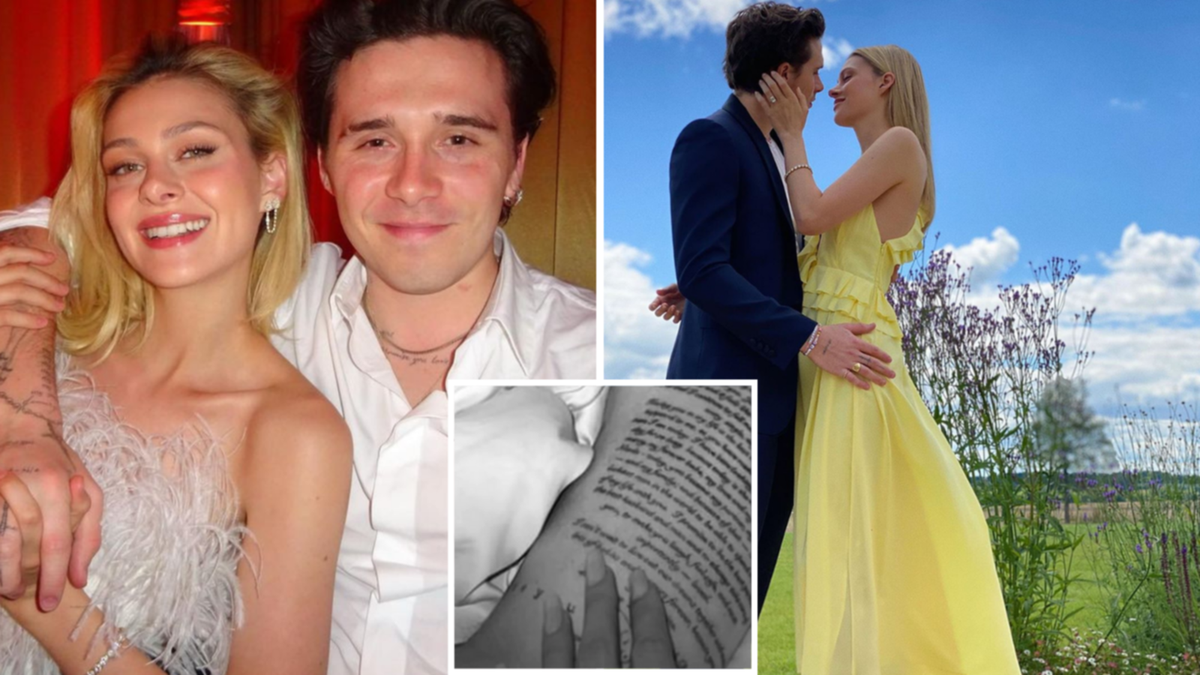 Brooklyn Beckham tattooes entirety of marriage ceremony vows to Nicola Peltz on his arm